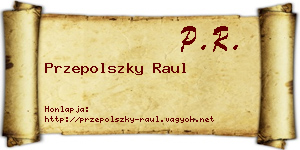 Przepolszky Raul névjegykártya